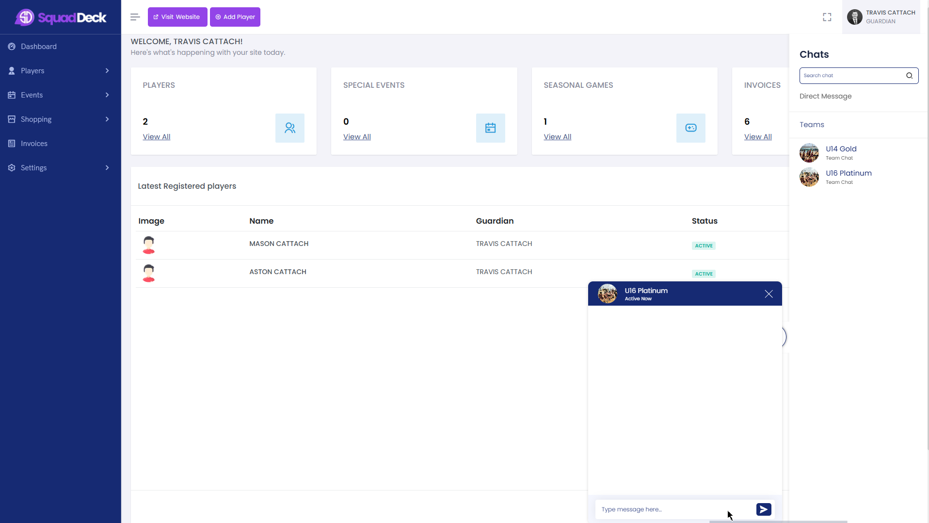 Guardian Dashboard