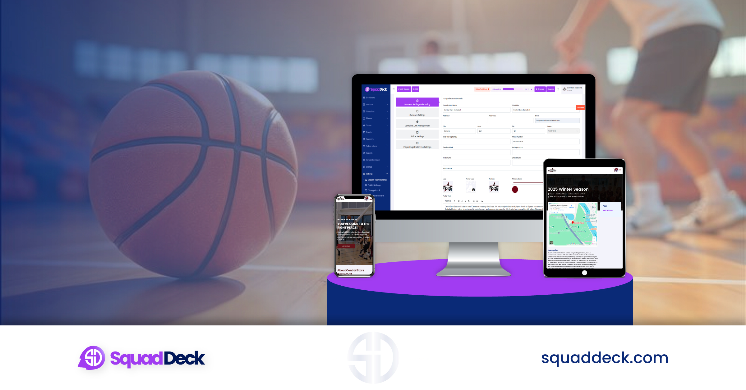 free youth sports website builder