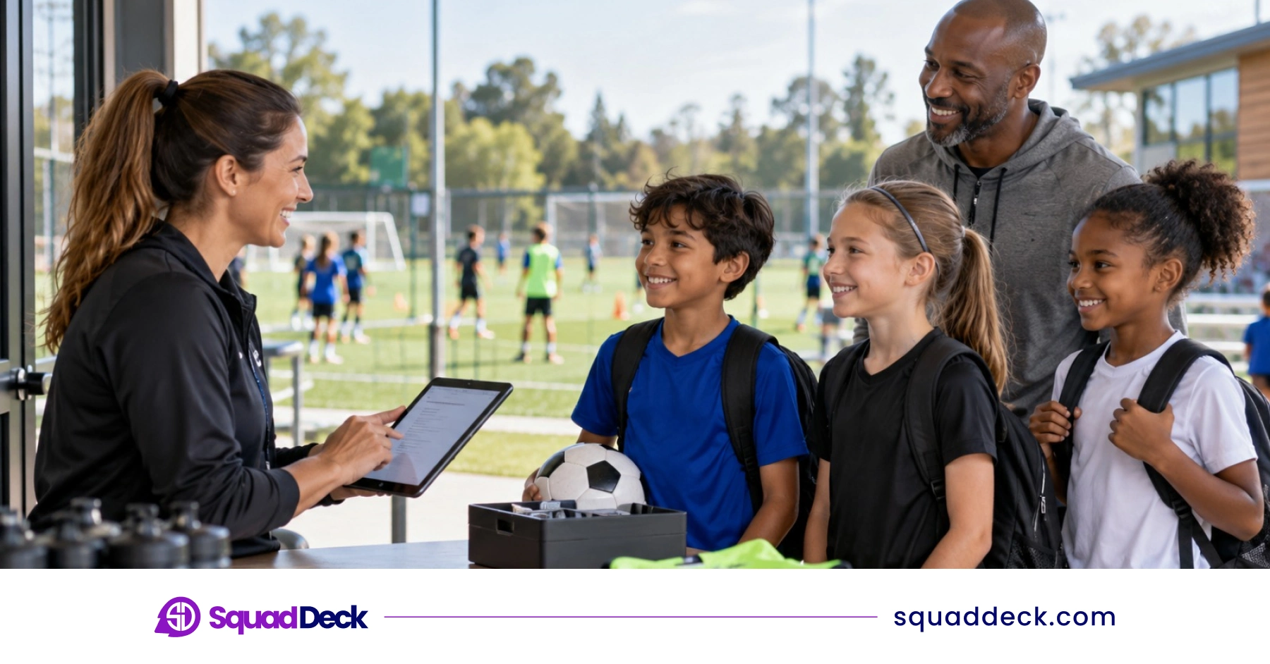 Free sports registration software features including online registration, event scheduling, attendance, payments and team communication.